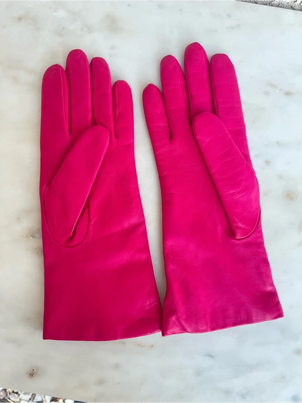 UGG Pink leather & cashmere gloves